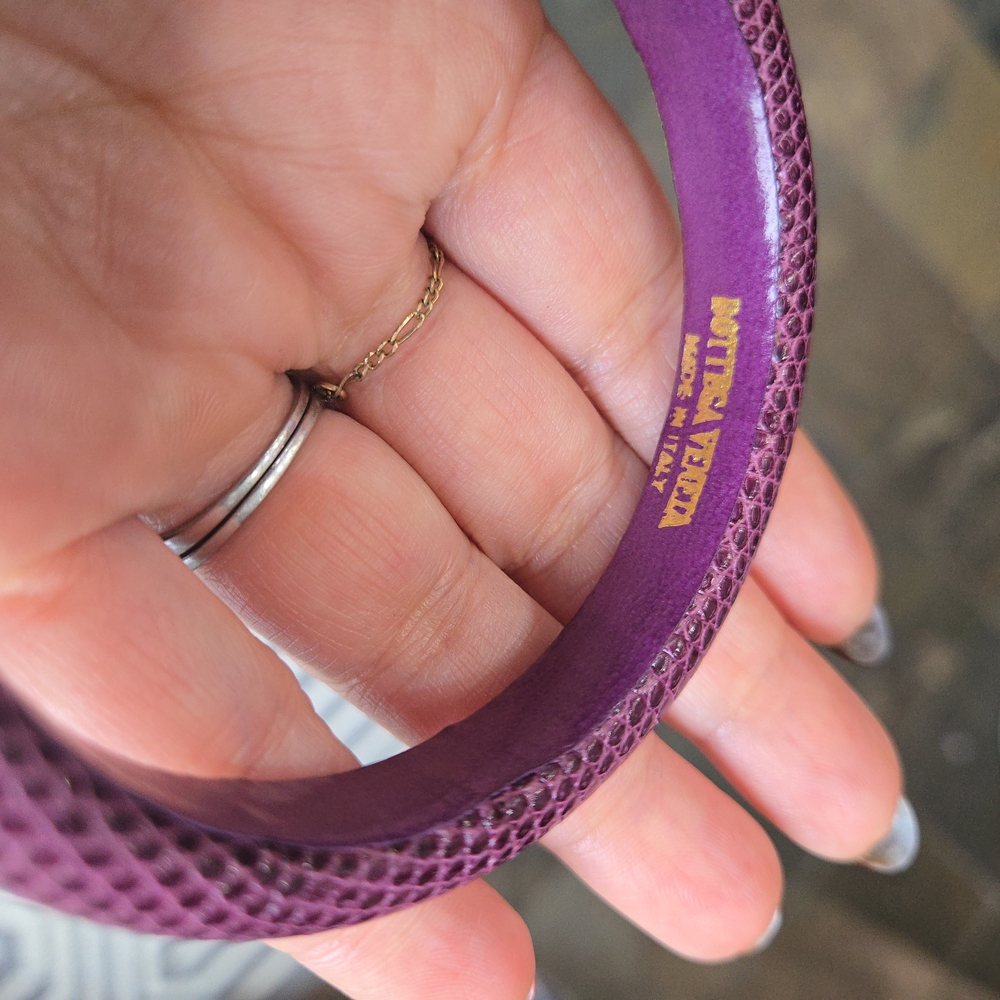 Bottega Vanetta Purple Python Bangle Bracelet - image 4